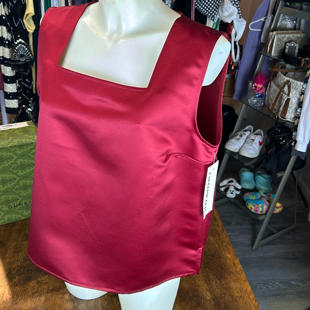 Caroline Rose, Size L ladies sleeveless blouse NWT￼